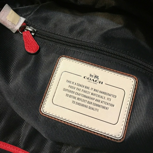 Coach Leather Red backpack Brand NEW unisex